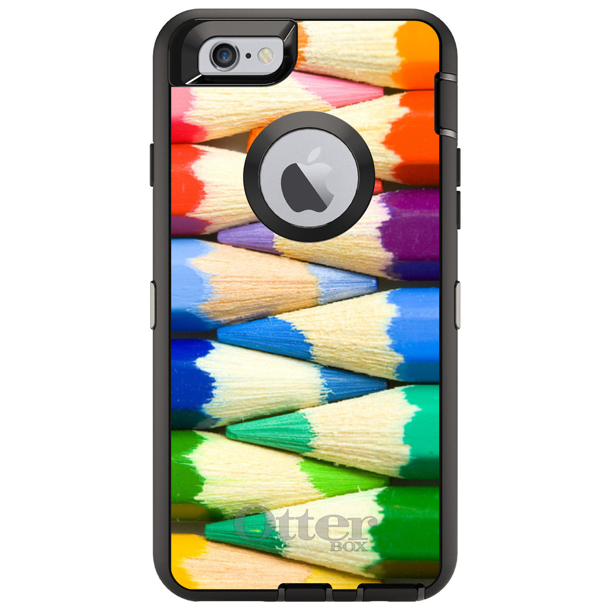 Rainbow Colored Pencils OtterBox Defender Case for iPhone & Galaxy, view 4