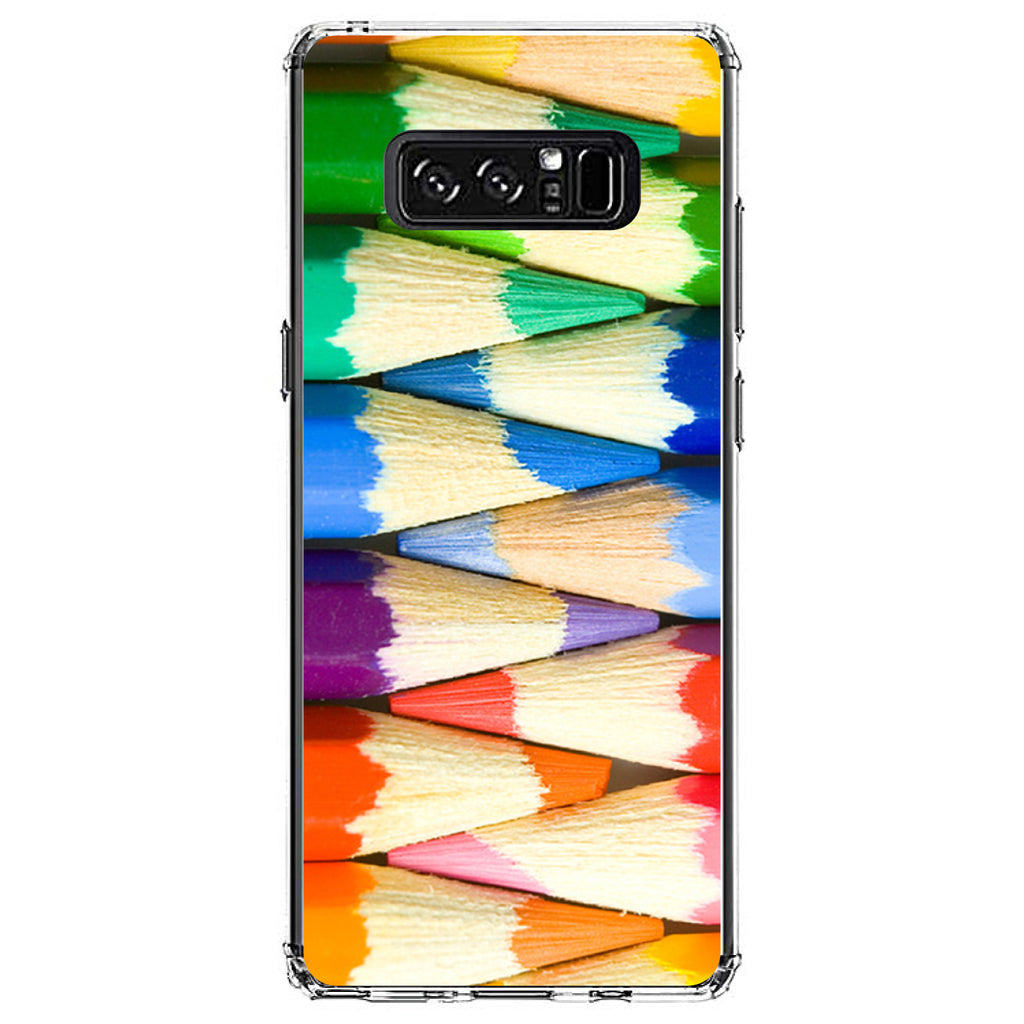 Rainbow Colored Pencils Clear Shockproof iPhone Case, view 12