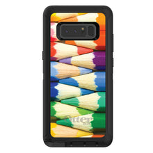 DistinctInk™ OtterBox Defender Series Case for Apple iPhone / Samsung Galaxy / Google Pixel - Rainbow Colored Pencils