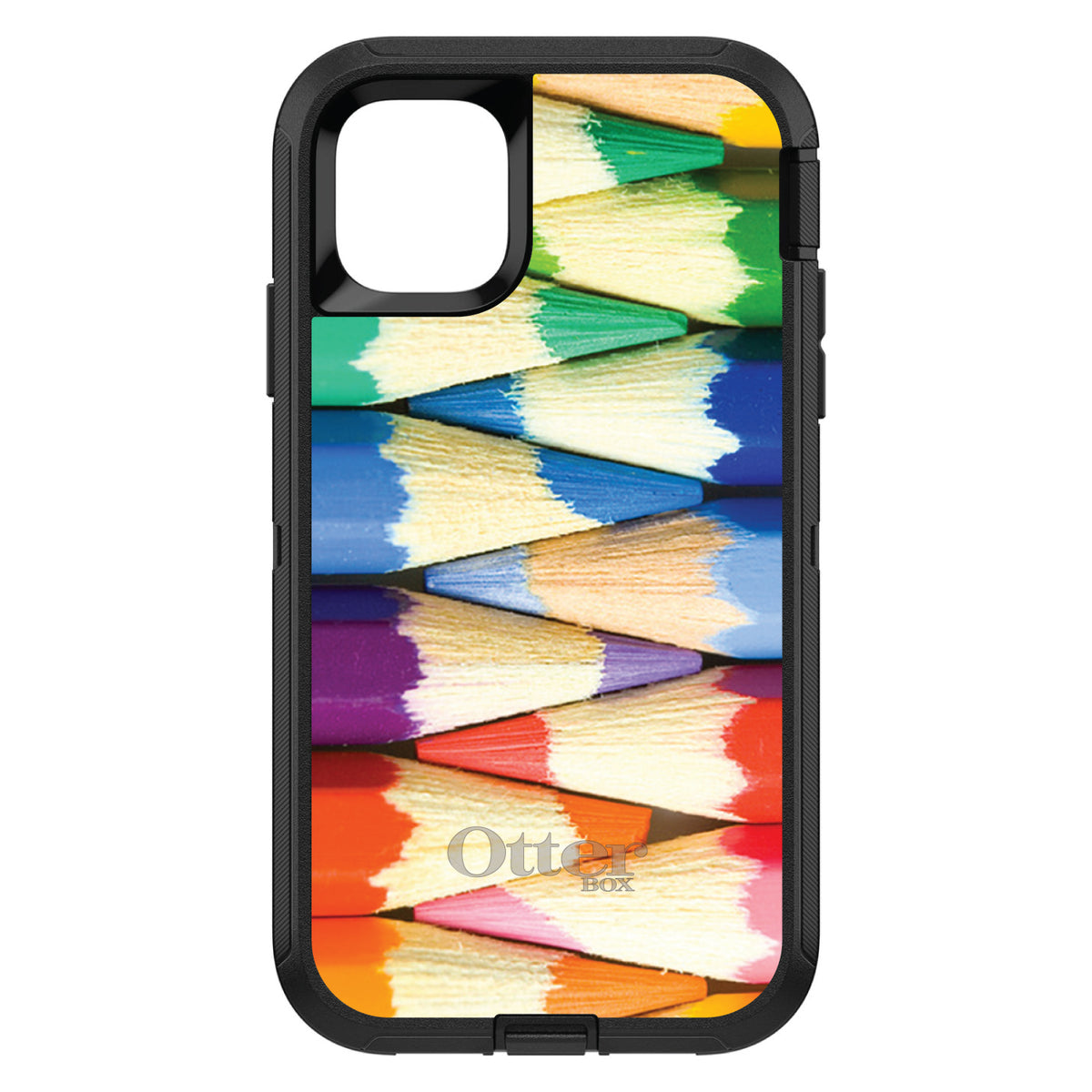 Rainbow Colored Pencils OtterBox Defender Case for iPhone & Galaxy, view 2