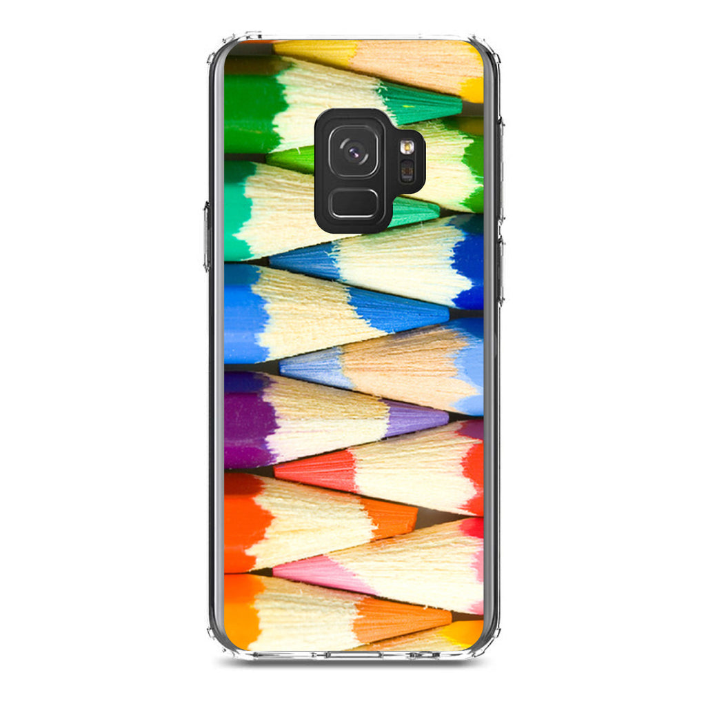 Rainbow Colored Pencils Clear Shockproof iPhone Case, view 19