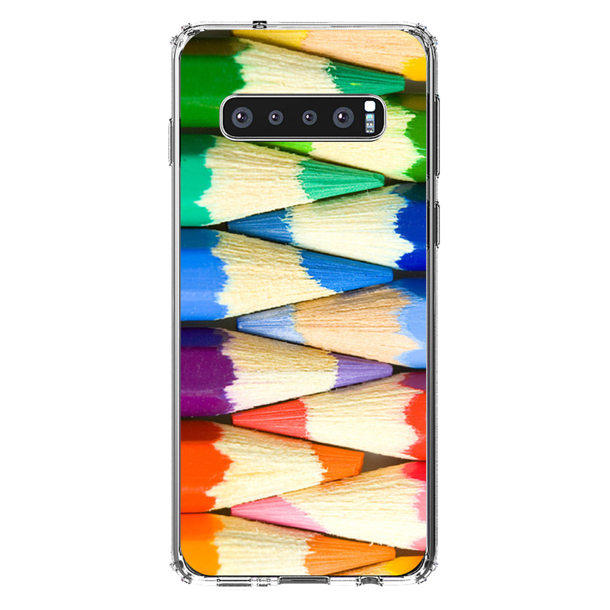 Rainbow Colored Pencils Clear Shockproof iPhone Case, view 17