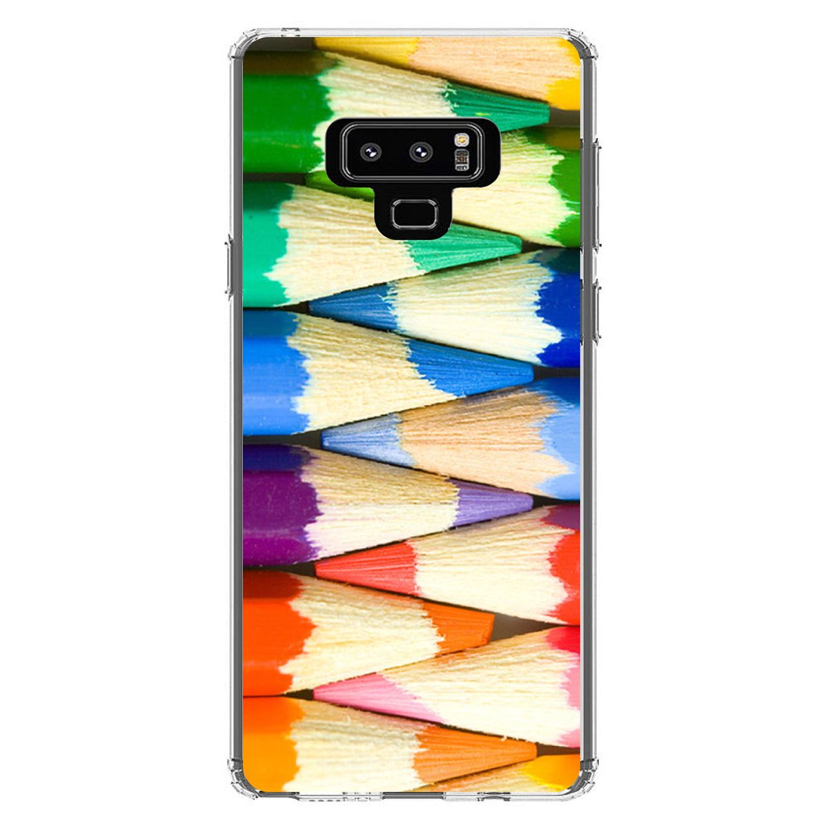 Rainbow Colored Pencils Clear Shockproof iPhone Case, view 11
