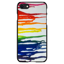 DistinctInk® Hard Plastic Snap-On Case for Apple iPhone or Samsung Galaxy - Rainbow Melted Crayons