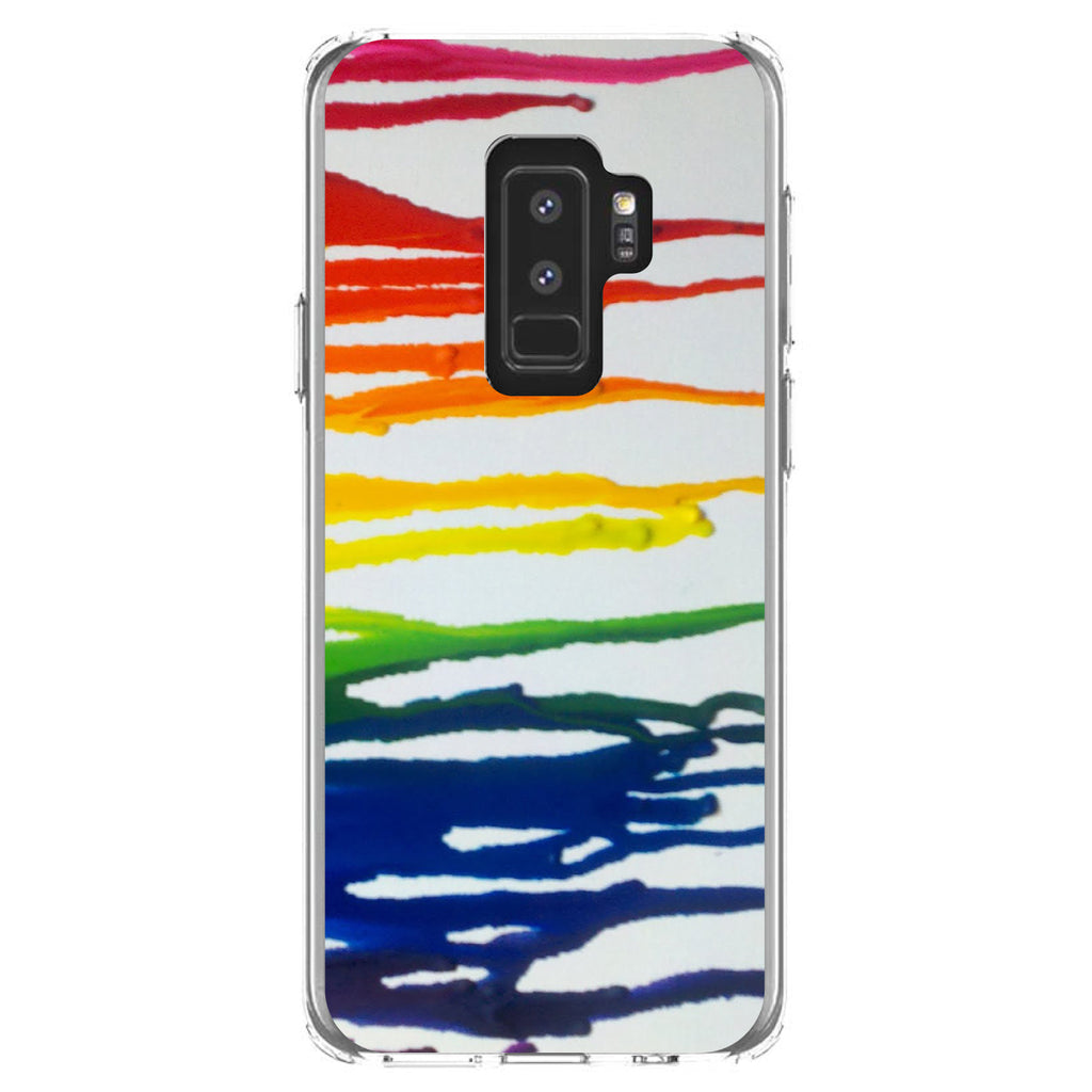 Rainbow Melted Crayons Clear Shockproof iPhone Case, view 20