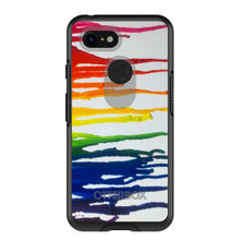 DistinctInk™ OtterBox Symmetry Series Case for Apple iPhone / Samsung Galaxy / Google Pixel - Rainbow Melted Crayons