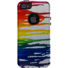 DistinctInk™ OtterBox Commuter Series Case for Apple iPhone or Samsung Galaxy - Rainbow Melted Crayons