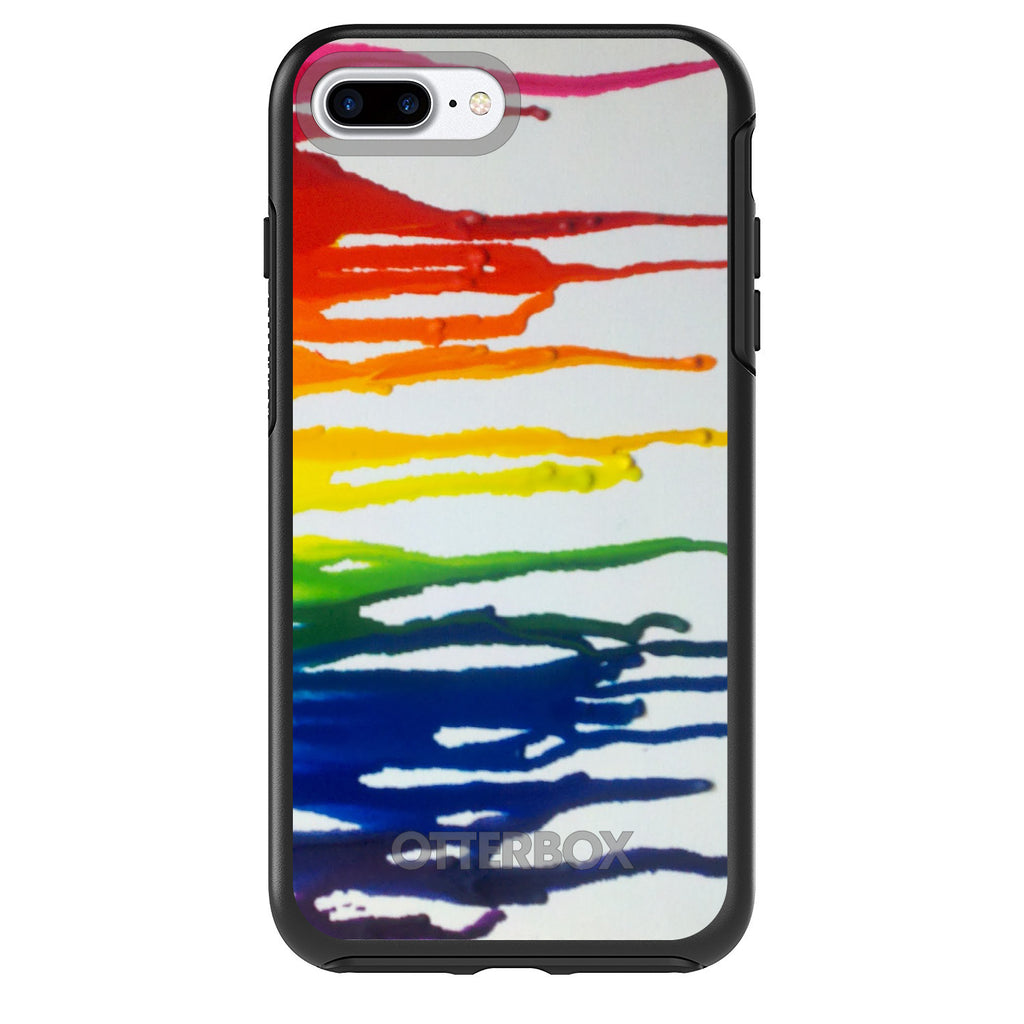 Rainbow Melted Crayons OtterBox Symmetry Case for iPhone & Galaxy, view 2