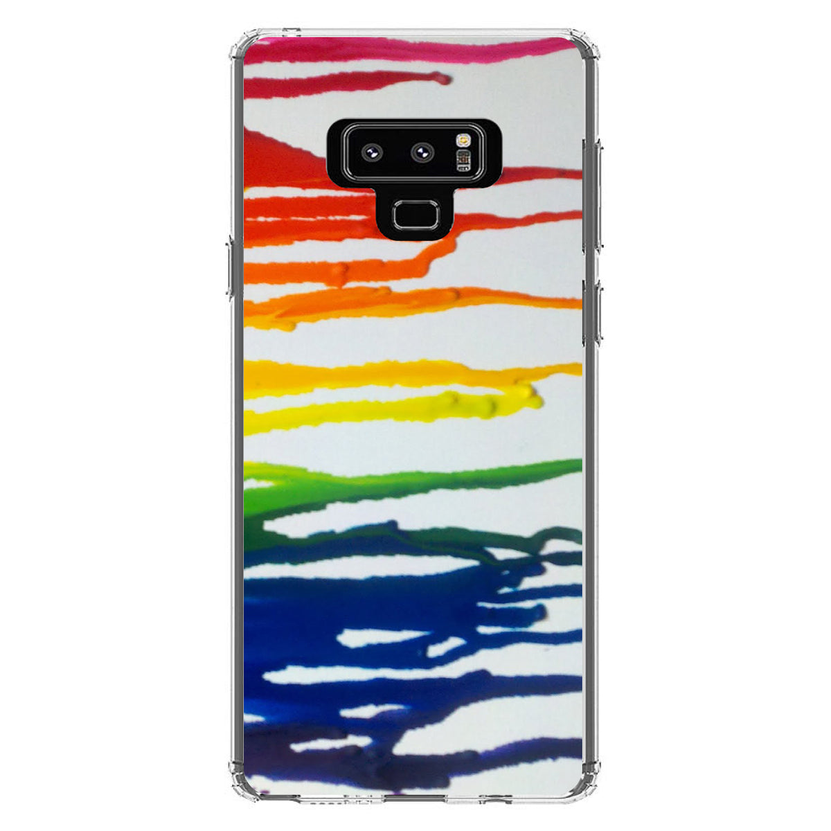 Rainbow Melted Crayons Clear Shockproof iPhone Case, view 11