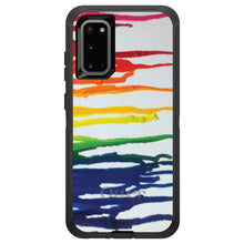 DistinctInk™ OtterBox Defender Series Case for Apple iPhone / Samsung Galaxy / Google Pixel - Rainbow Melted Crayons