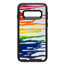 DistinctInk™ OtterBox Defender Series Case for Apple iPhone / Samsung Galaxy / Google Pixel - Rainbow Melted Crayons