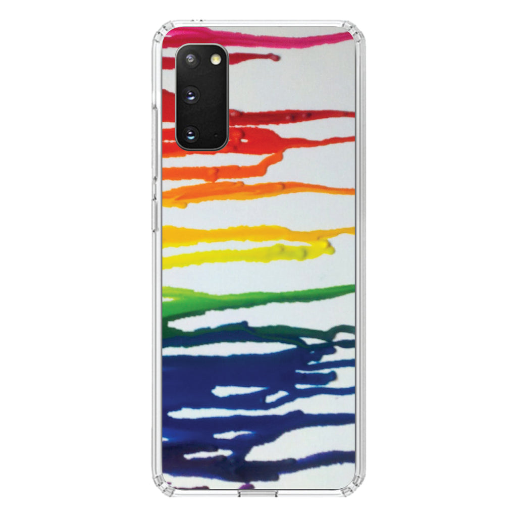Rainbow Melted Crayons Clear Shockproof iPhone Case, view 15