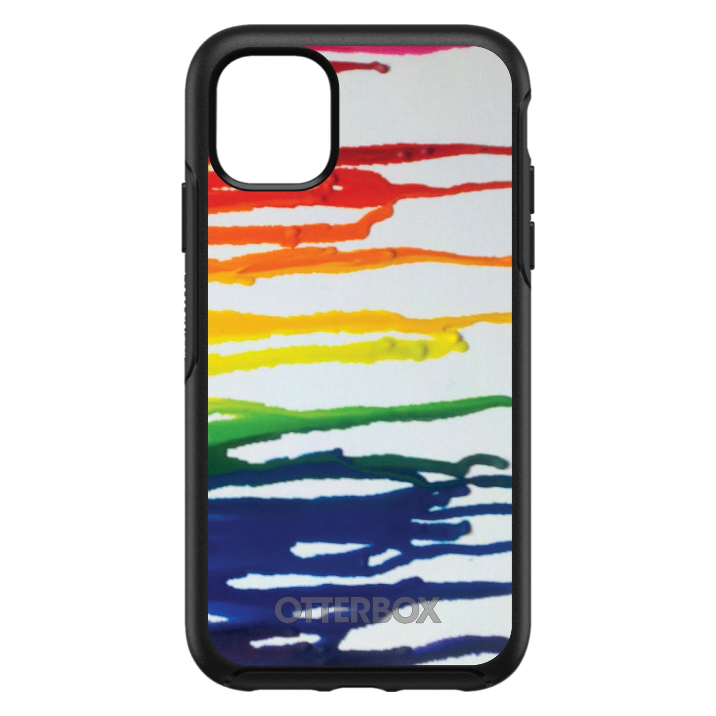 DistinctInk™ OtterBox Symmetry Series Case for Apple iPhone / Samsung Galaxy / Google Pixel - Rainbow Melted Crayons