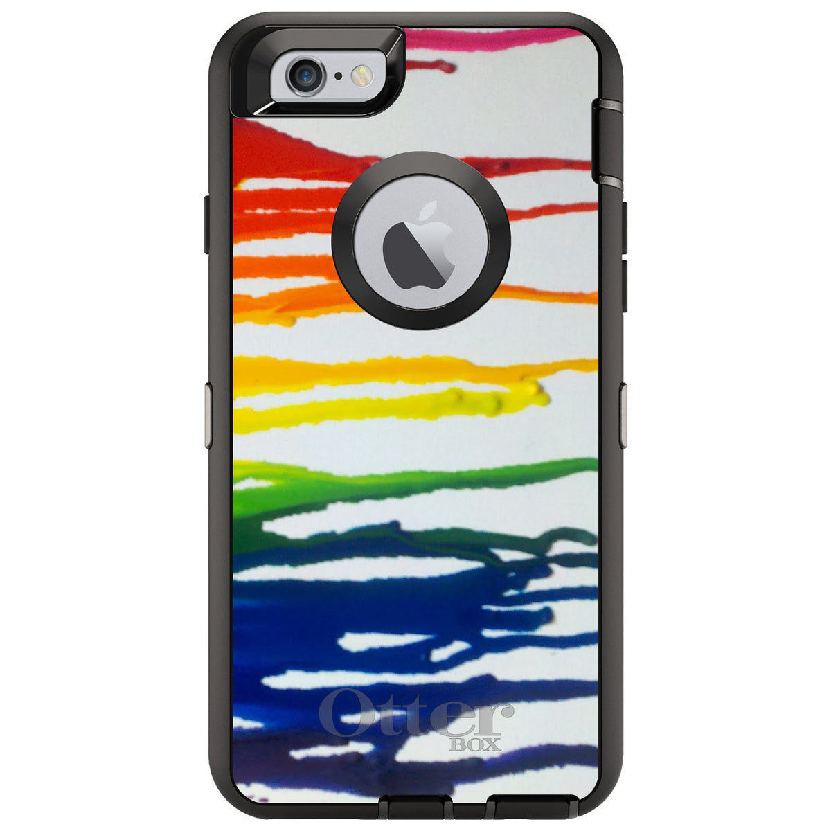 Rainbow Melted Crayons OtterBox Defender Case for iPhone & Galaxy, view 4