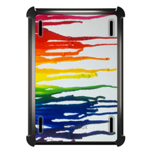 DistinctInk™ OtterBox Defender Series Case for Apple iPad / iPad Pro / iPad Air / iPad Mini - Rainbow Melted Crayons