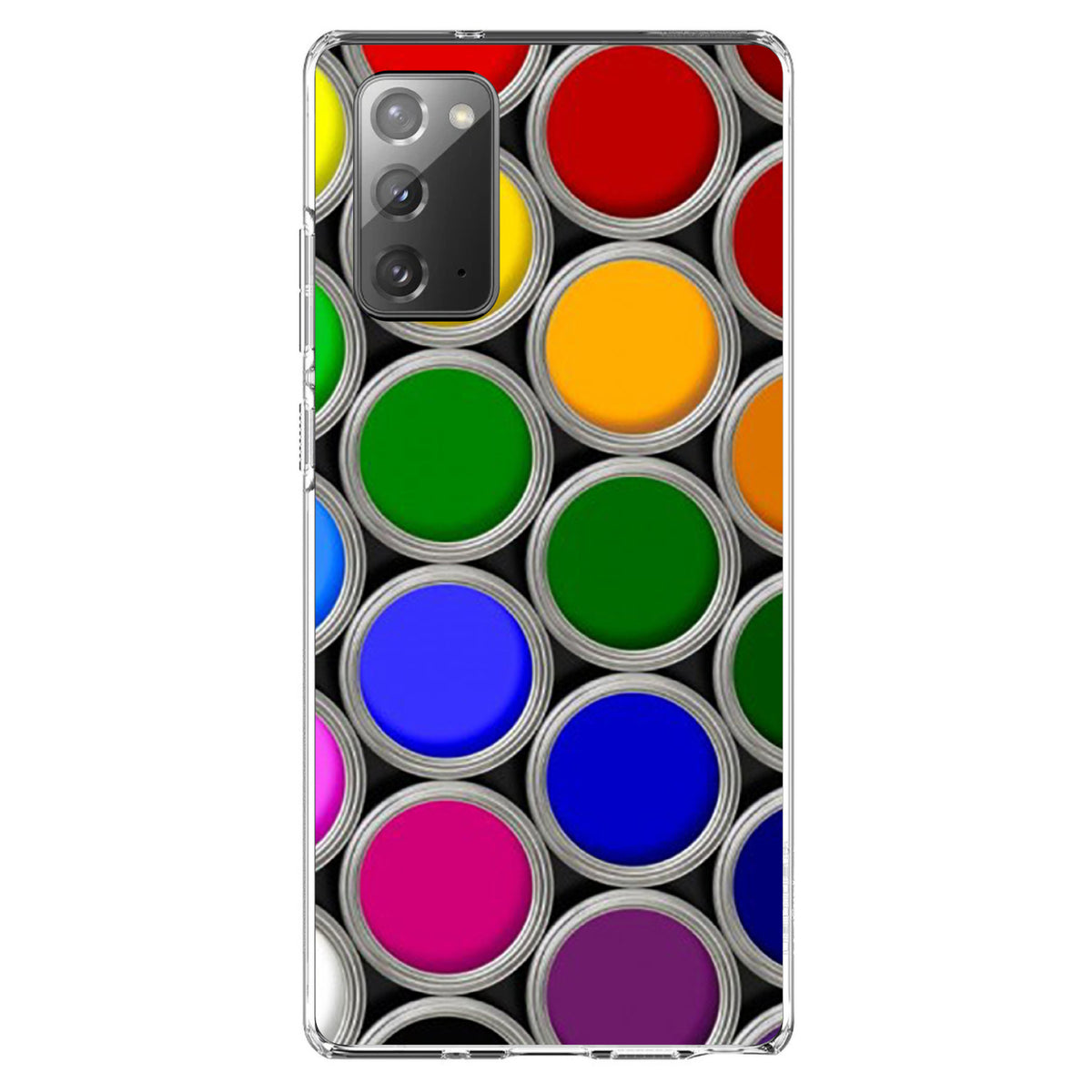 Rainbow Paint Cans Clear Shockproof iPhone Case, view 8