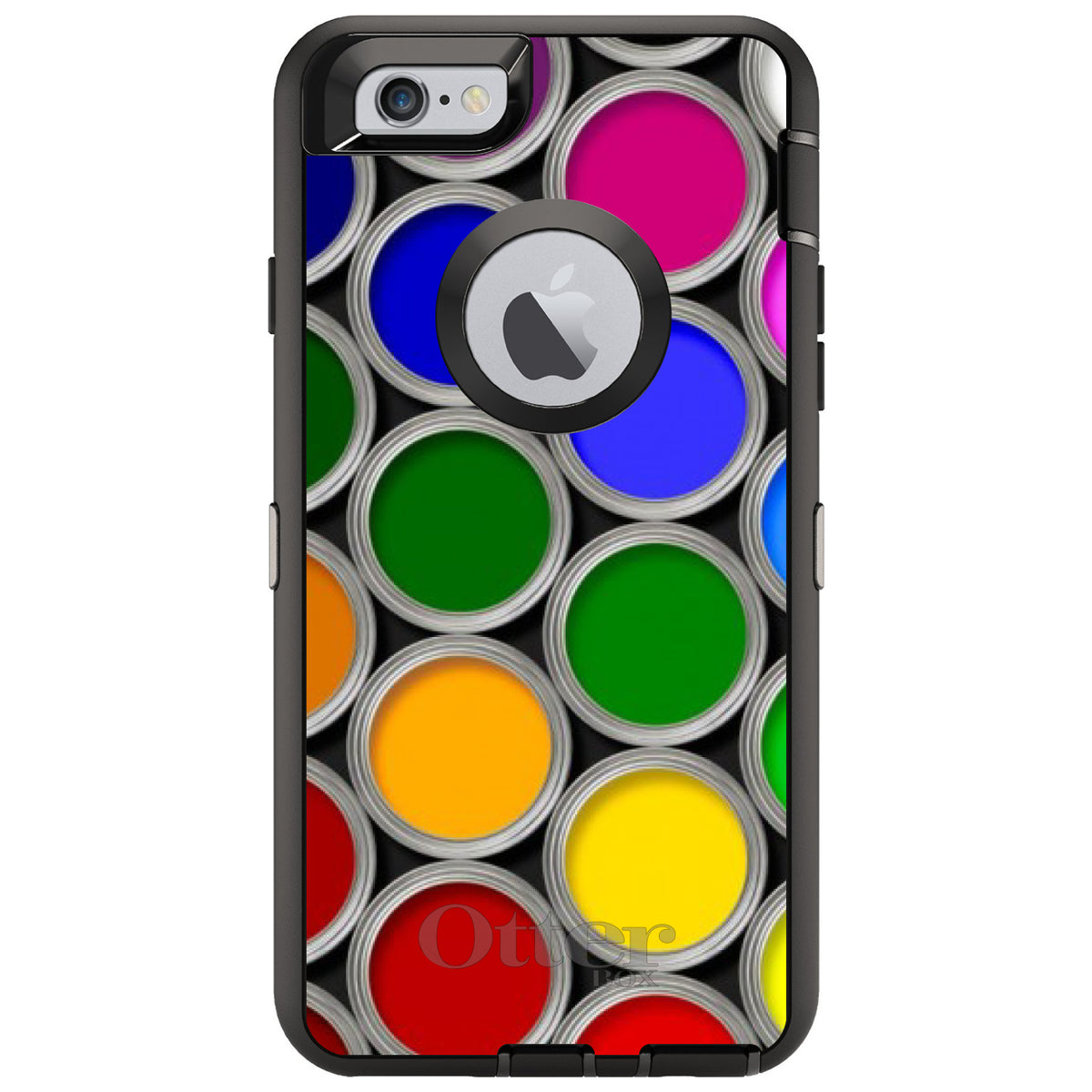 Rainbow Paint Cans OtterBox Defender Case for iPhone & Galaxy, view 4