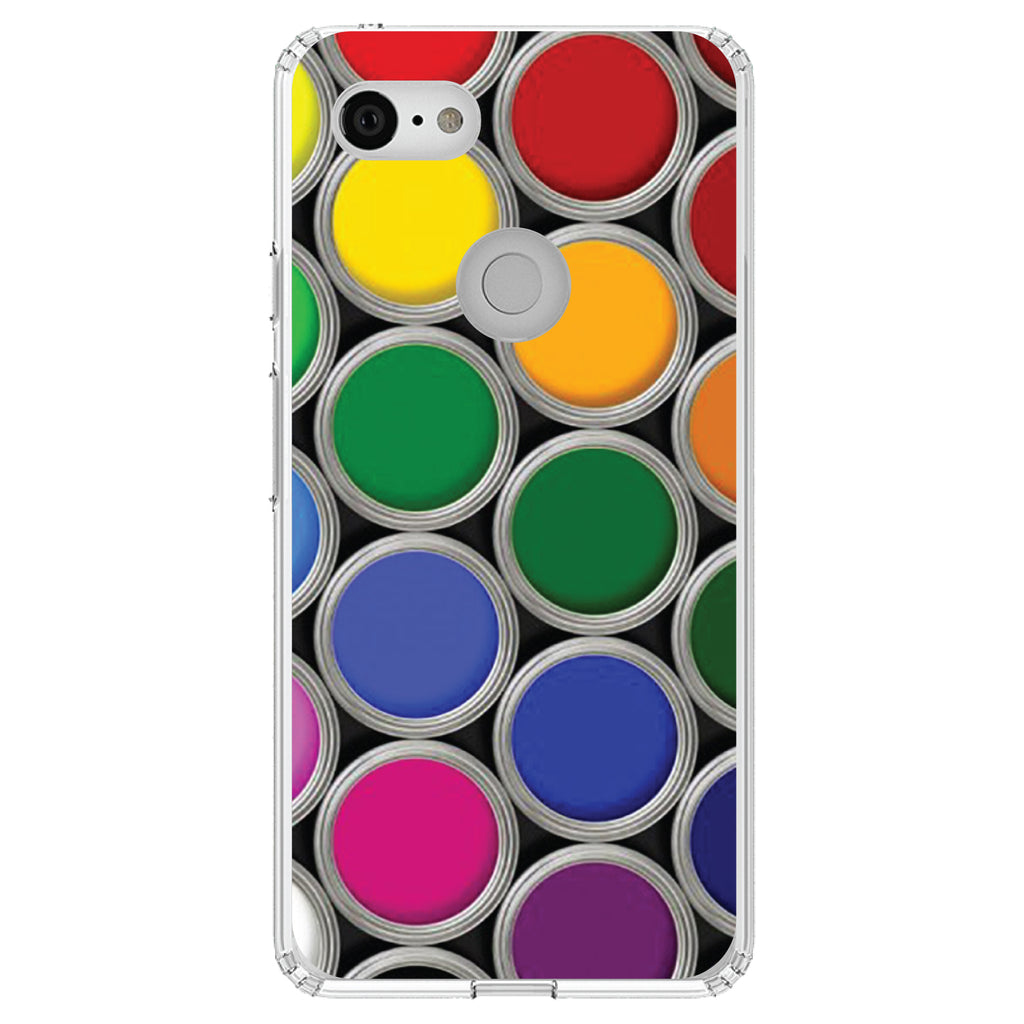 Rainbow Paint Cans Clear Shockproof iPhone Case, view 21