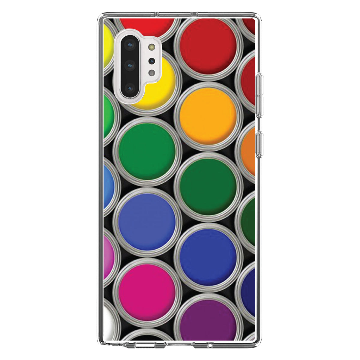 Rainbow Paint Cans Clear Shockproof iPhone Case, view 10