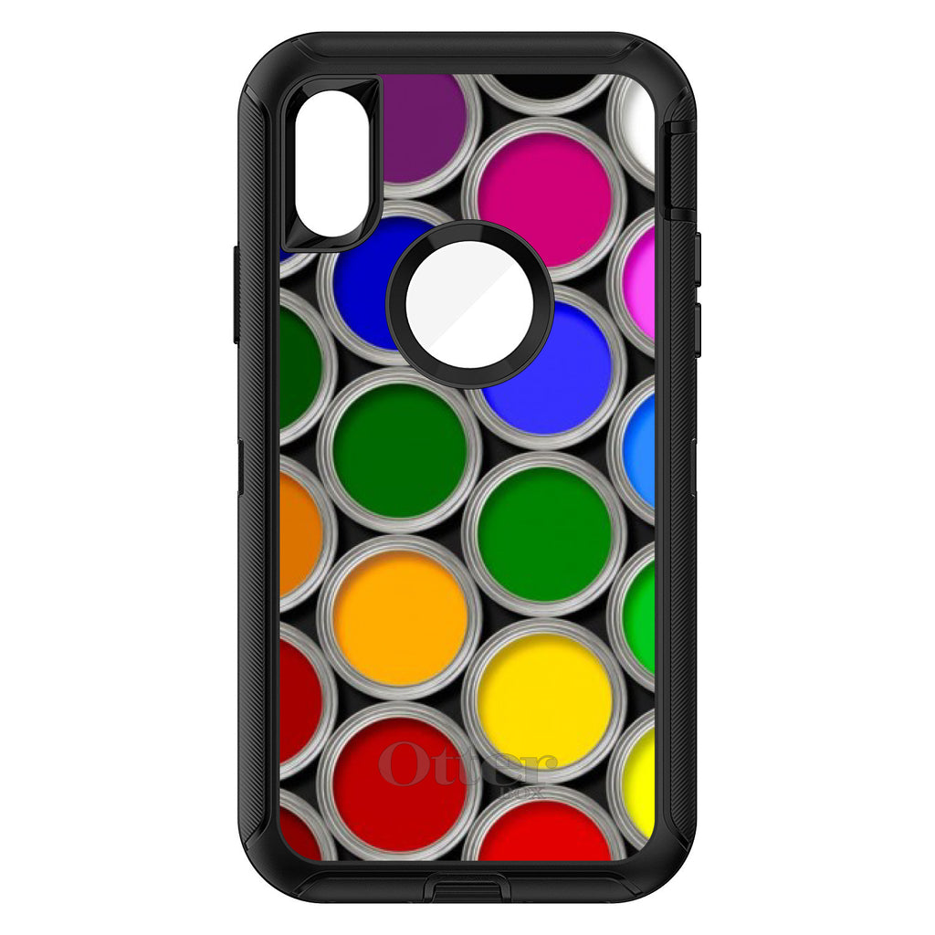 Rainbow Paint Cans OtterBox Defender Case for iPhone & Galaxy, view 3