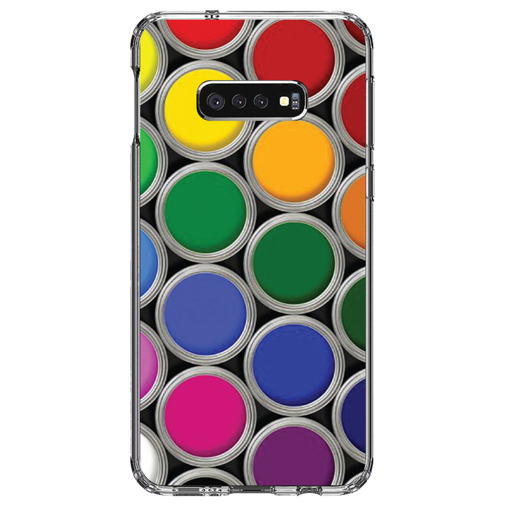 Rainbow Paint Cans Clear Shockproof iPhone Case, view 18