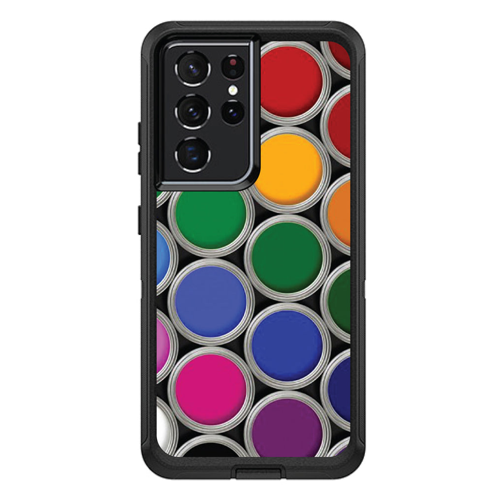 Rainbow Paint Cans OtterBox Defender Case for iPhone & Galaxy, view 7