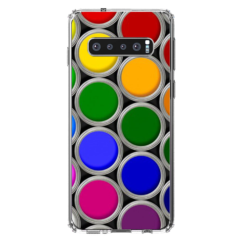 Rainbow Paint Cans Clear Shockproof iPhone Case, view 17