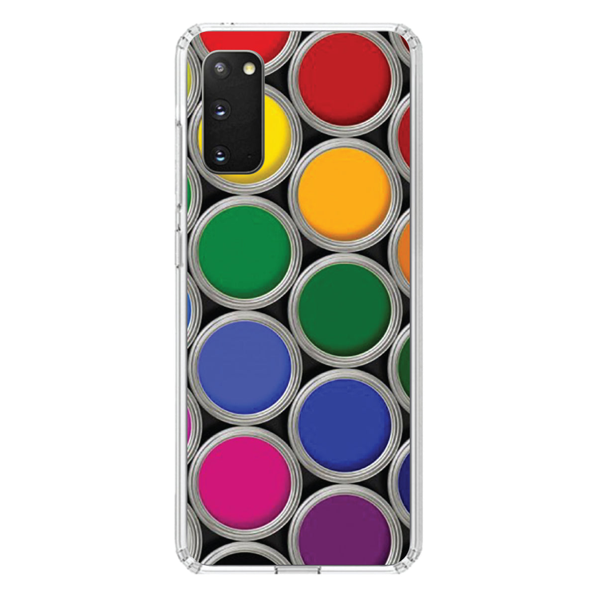 Rainbow Paint Cans Clear Shockproof iPhone Case, view 13