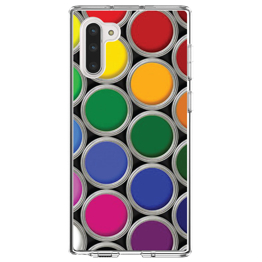 Rainbow Paint Cans Clear Shockproof iPhone Case, view 9