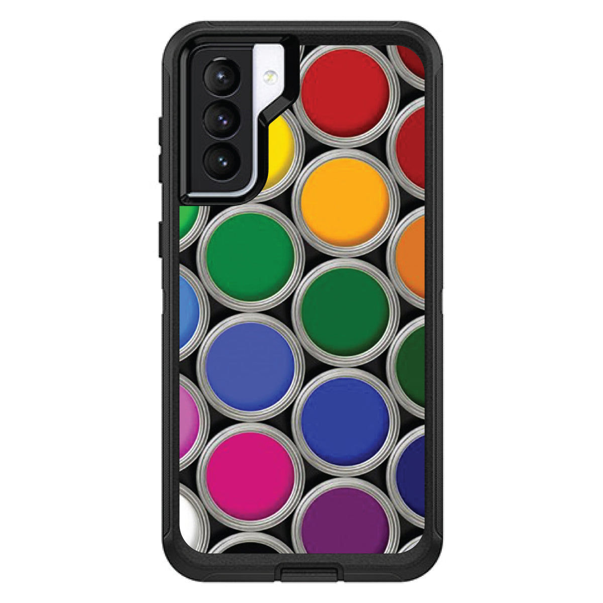 Rainbow Paint Cans OtterBox Defender Case for iPhone & Galaxy, view 6