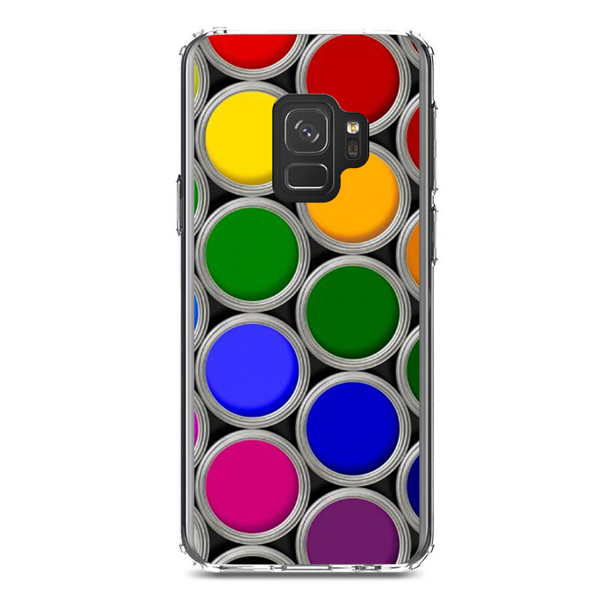 Rainbow Paint Cans Clear Shockproof iPhone Case, view 19
