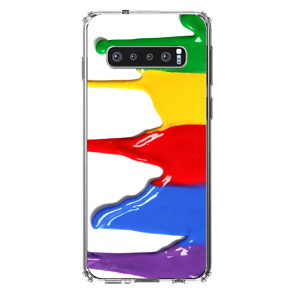 Rainbow Paint Dripping Clear Shockproof iPhone Case, view 16