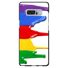 DistinctInk® Hard Plastic Snap-On Case for Apple iPhone or Samsung Galaxy - Rainbow Paint Dripping