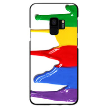 DistinctInk® Hard Plastic Snap-On Case for Apple iPhone or Samsung Galaxy - Rainbow Paint Dripping
