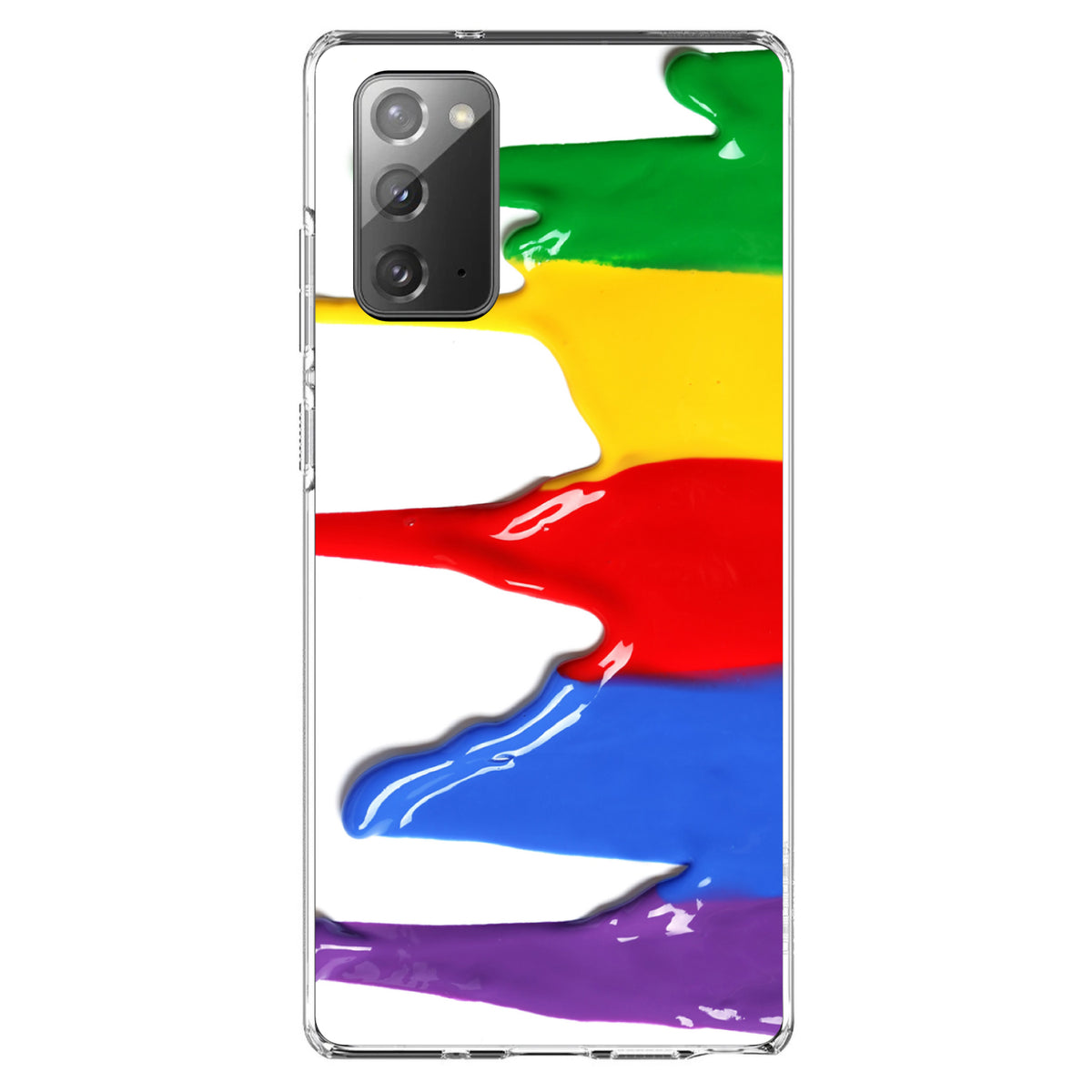 Rainbow Paint Dripping Clear Shockproof iPhone Case, view 7