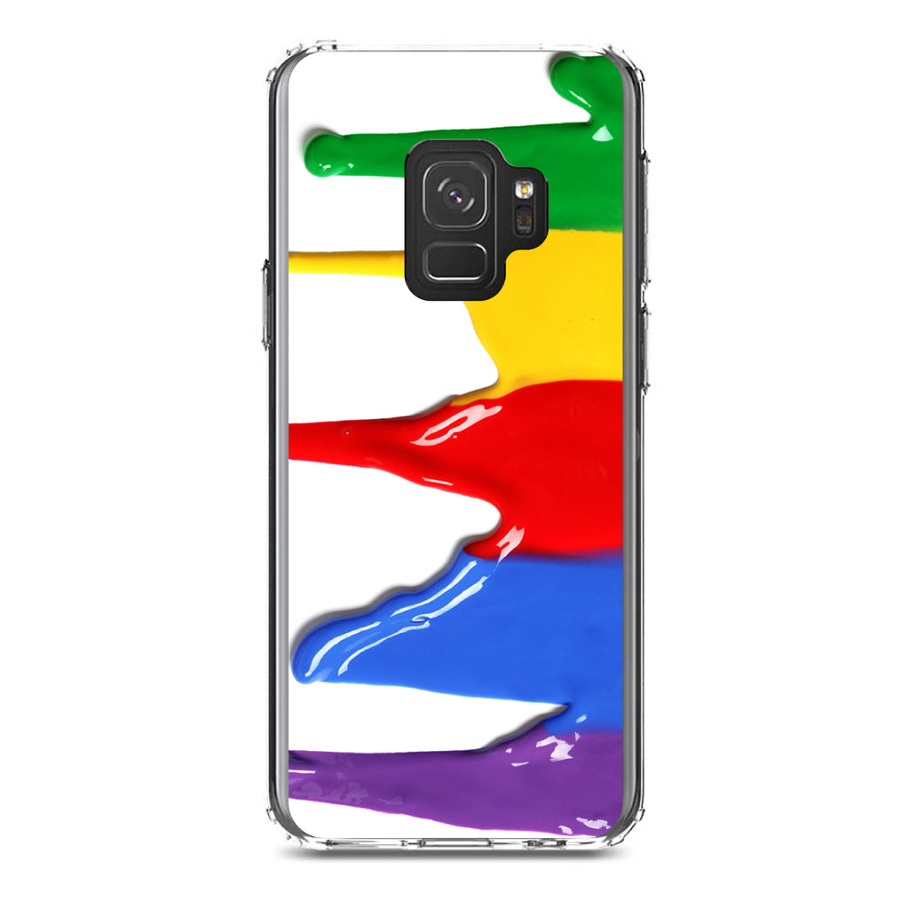 Rainbow Paint Dripping Clear Shockproof iPhone Case, view 19