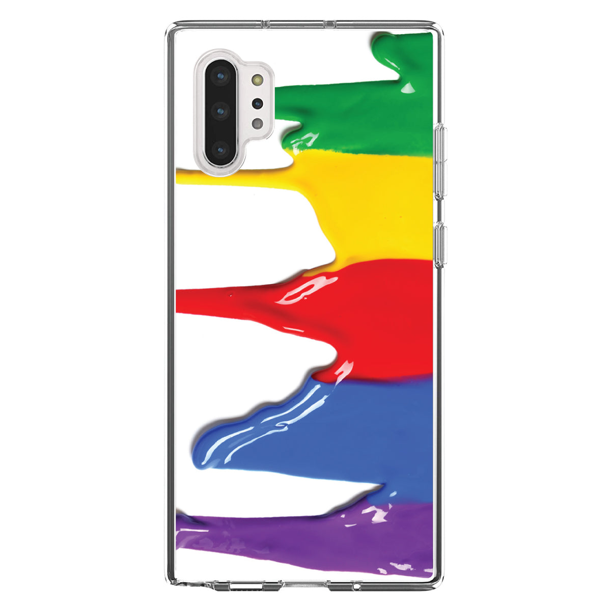 Rainbow Paint Dripping Clear Shockproof iPhone Case, view 10