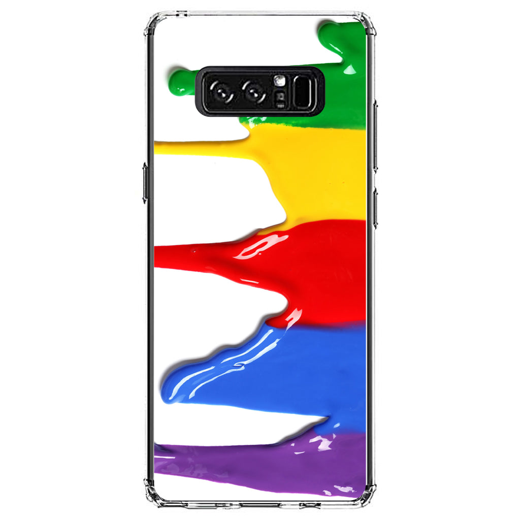 Rainbow Paint Dripping Clear Shockproof iPhone Case, view 12
