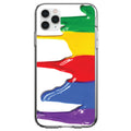 Rainbow Paint Dripping Clear Shockproof iPhone Case