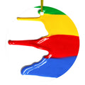 Rainbow Paint Dripping Ceramic Ornament