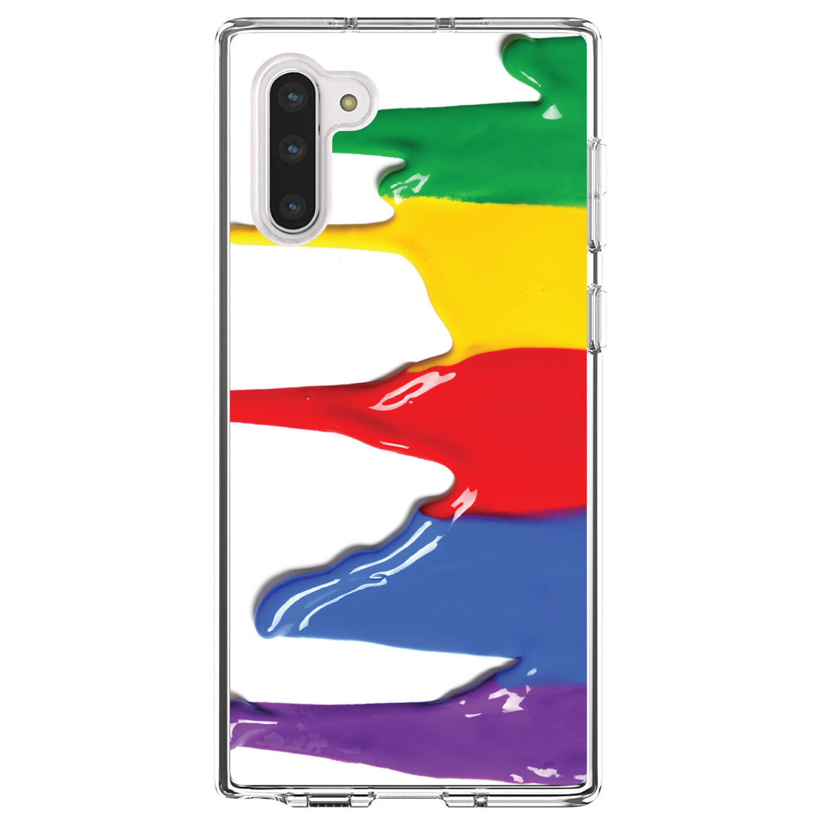 Rainbow Paint Dripping Clear Shockproof iPhone Case, view 9
