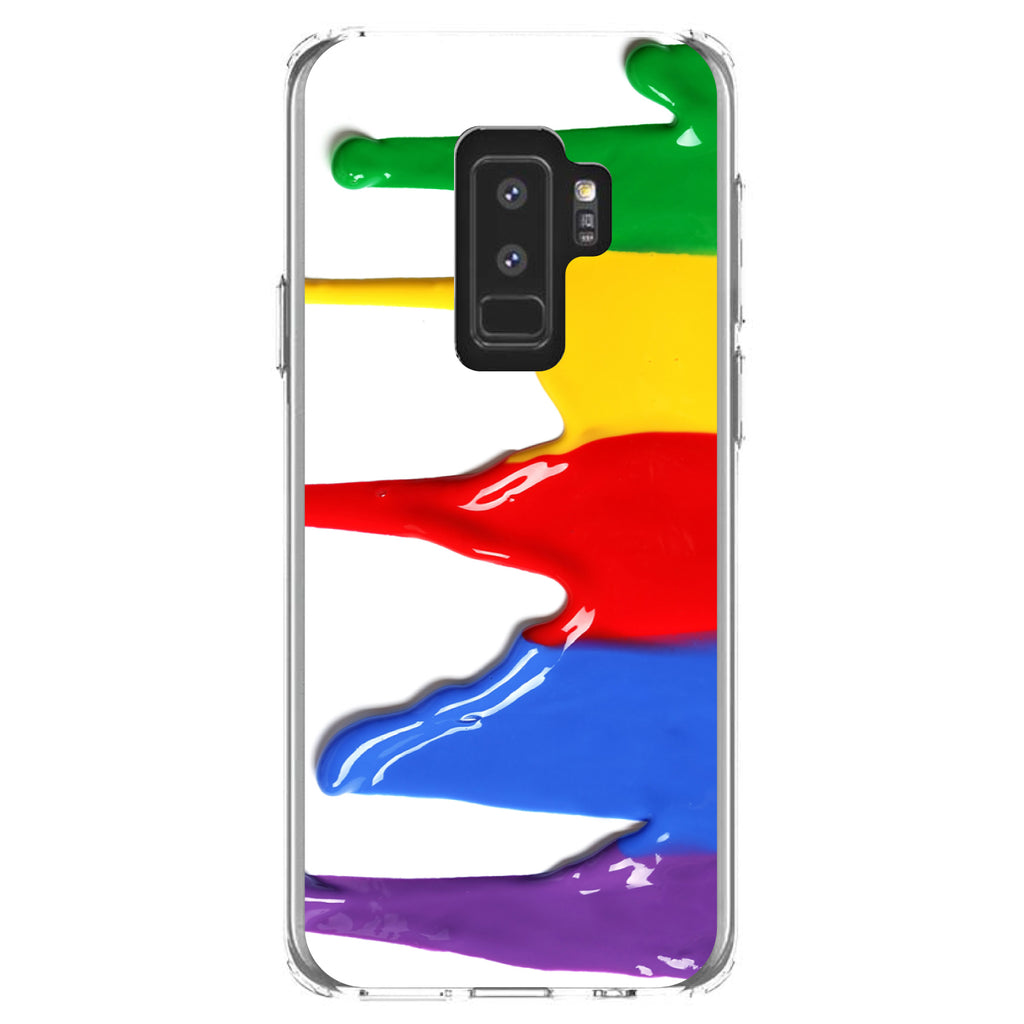 Rainbow Paint Dripping Clear Shockproof iPhone Case, view 20