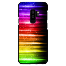 DistinctInk® Hard Plastic Snap-On Case for Apple iPhone or Samsung Galaxy - Rainbow Light Glowing Lines