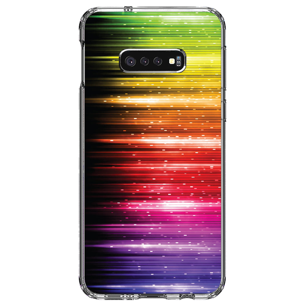 Rainbow Light Glowing Lines Clear Shockproof iPhone Case, view 18