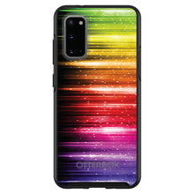 DistinctInk™ OtterBox Symmetry Series Case for Apple iPhone / Samsung Galaxy / Google Pixel - Rainbow Light Glowing Lines