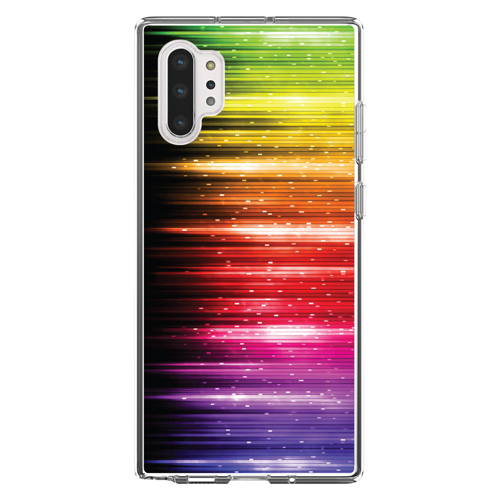 Rainbow Light Glowing Lines Clear Shockproof iPhone Case, view 10