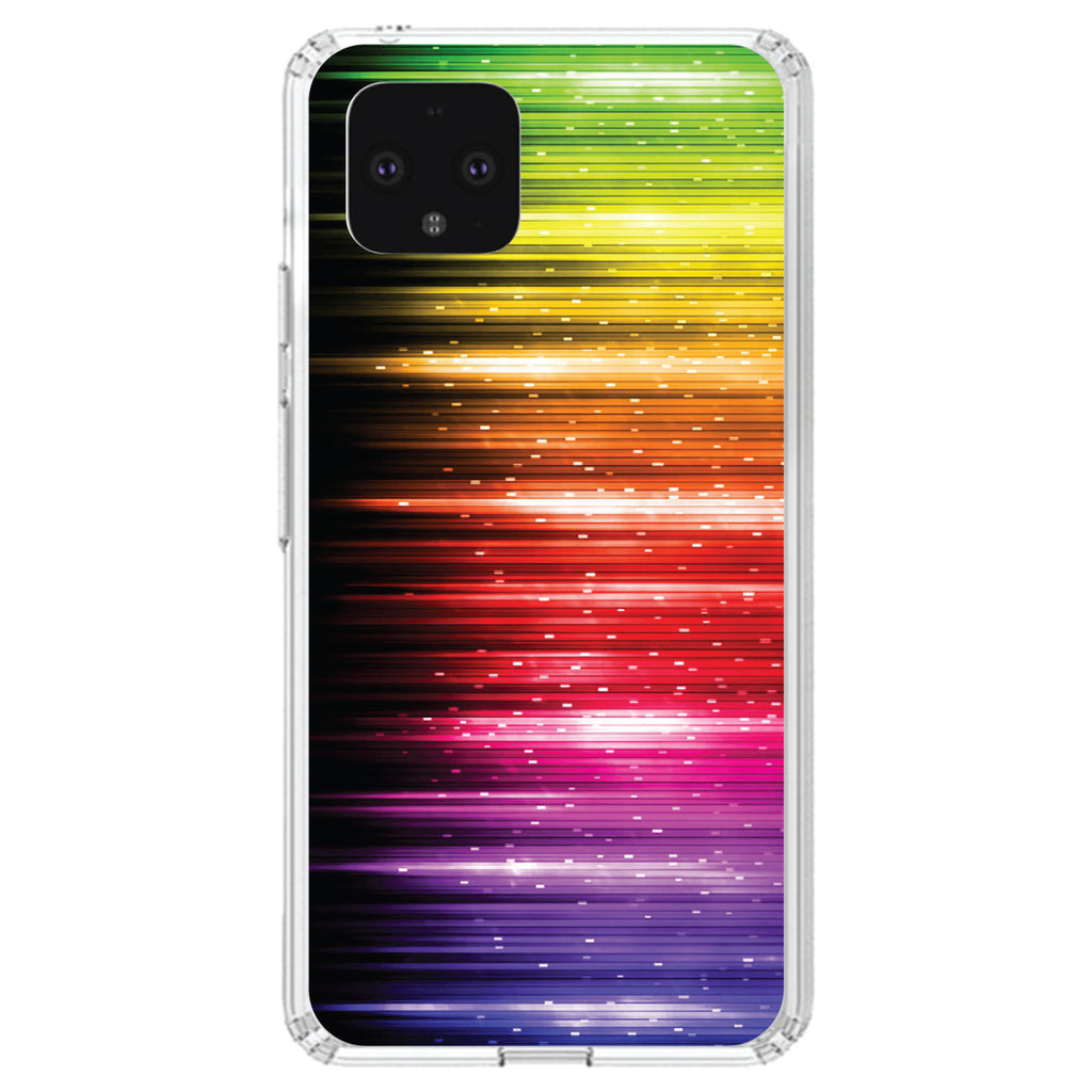 Rainbow Light Glowing Lines Clear Shockproof iPhone Case, view 24