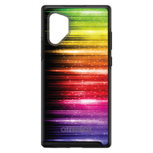 DistinctInk™ OtterBox Symmetry Series Case for Apple iPhone / Samsung Galaxy / Google Pixel - Rainbow Light Glowing Lines