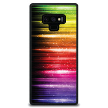 DistinctInk® Hard Plastic Snap-On Case for Apple iPhone or Samsung Galaxy - Rainbow Light Glowing Lines