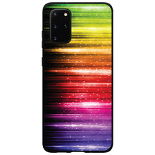 DistinctInk® Hard Plastic Snap-On Case for Apple iPhone or Samsung Galaxy - Rainbow Light Glowing Lines
